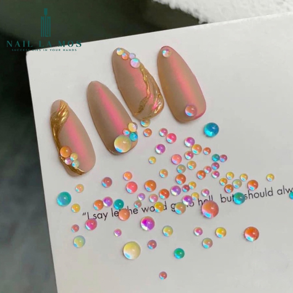 Đá giọt sương cao cấp đính móng tay đủ size - đá nail tạo hiệu ứng giọt nước lấp lánh phong cách Hàn Nhật