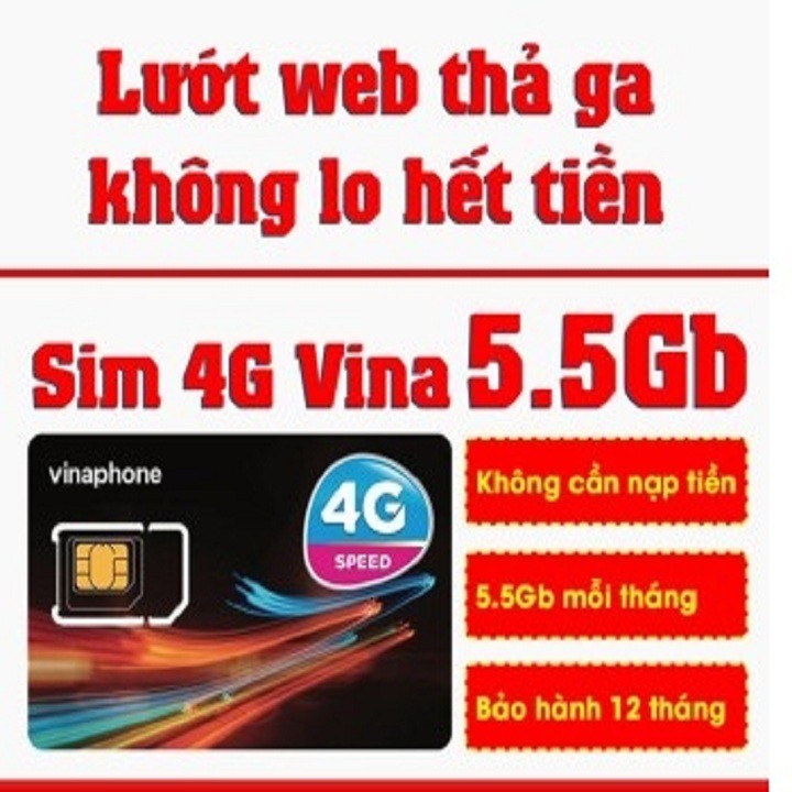 Sim 4G vina 1 năm vào mạng thả ga trải nghiệm không giới hạn cùng vinaphone