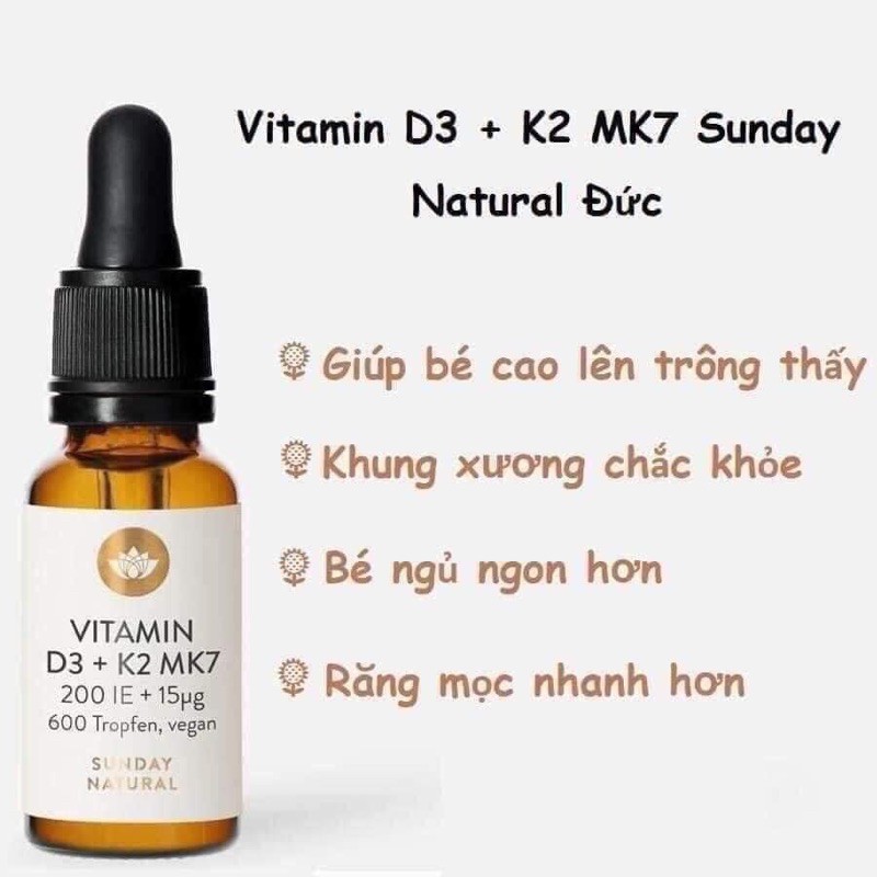 Vitamin D3 + k2 MK7 nội địa Đức