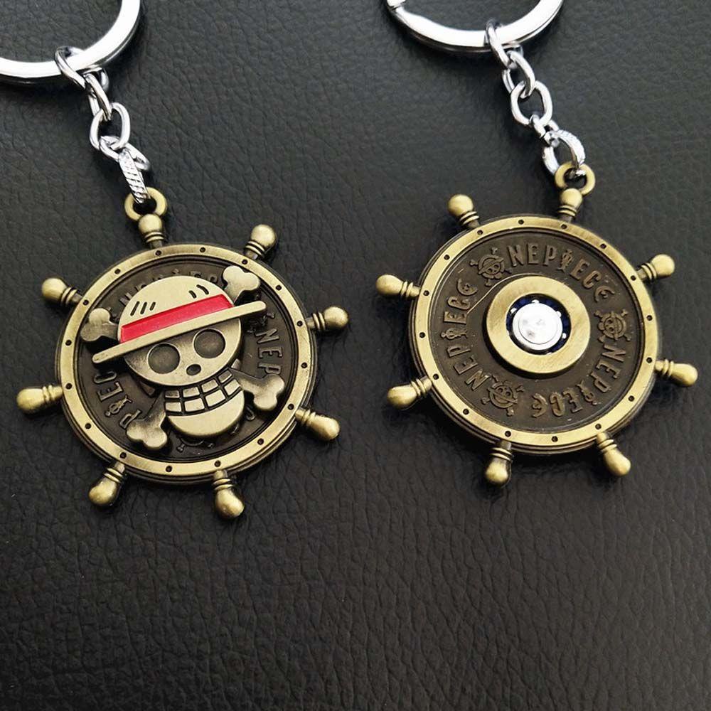REBUY1 Móc Khóa Kim Loại Hình Nhân Vật Luffy Đội Nón Dễ Thương