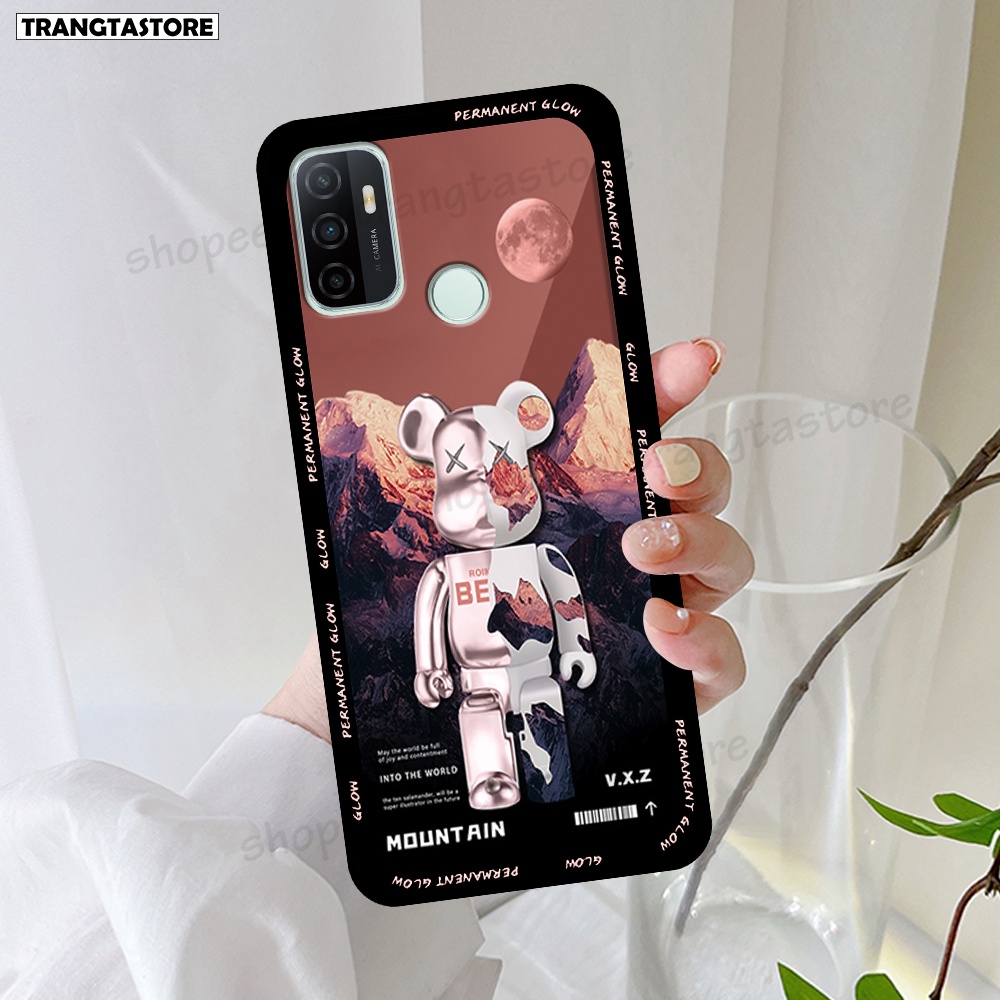 Ốp Oppo A53 in hình gấu Bearbrick,Mountain,xanh,đen,đỏ giá rẻ