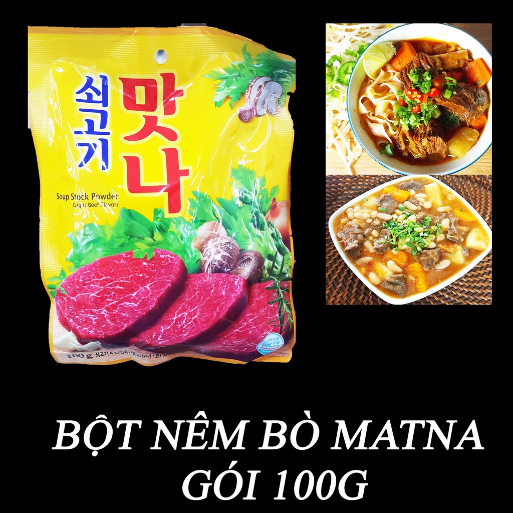Hạt Nêm Vị Bò Matna Hàn Quốc Gói 100G