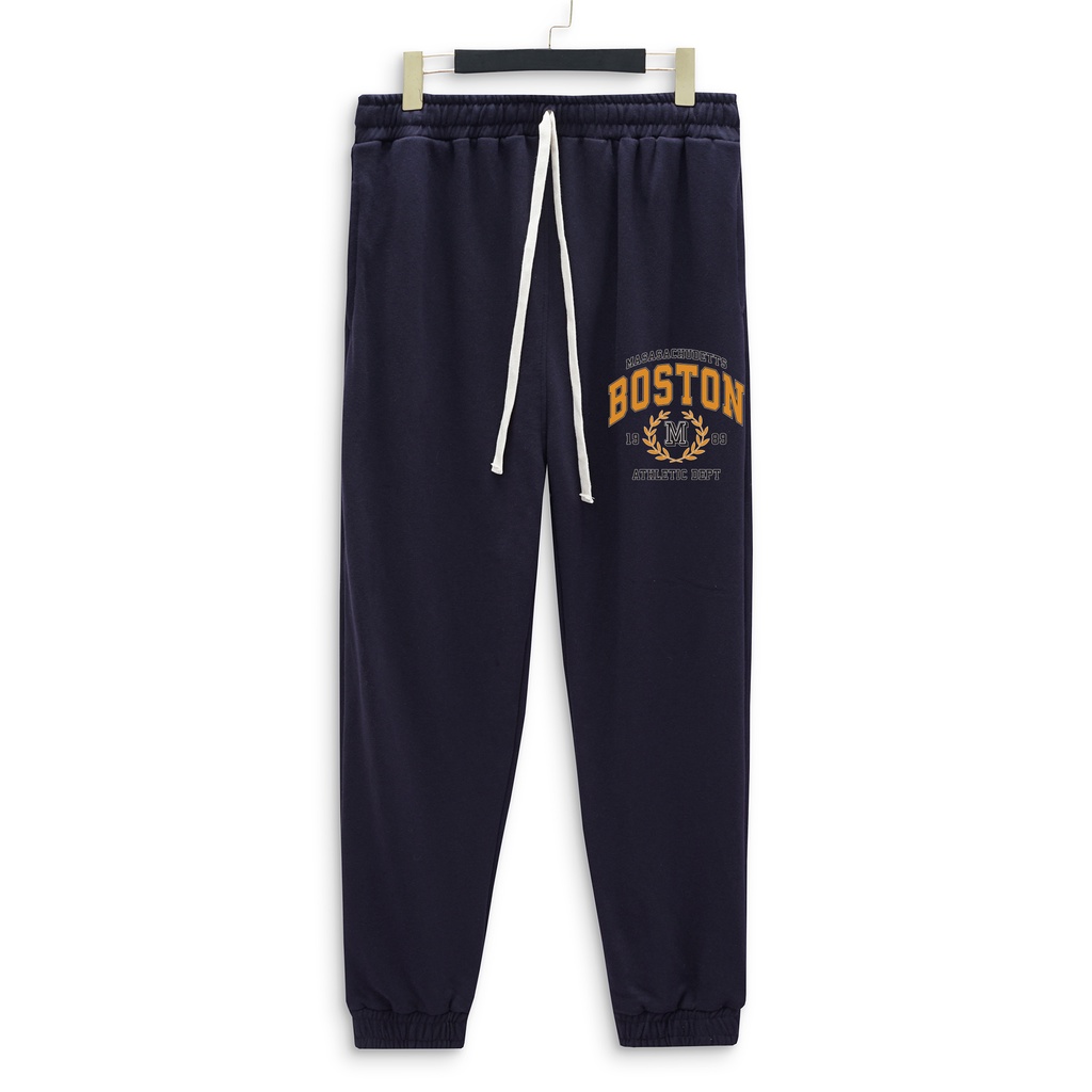 [bigsize] Quần thun dài jogger vải nỉ bigsize nam - in chữ