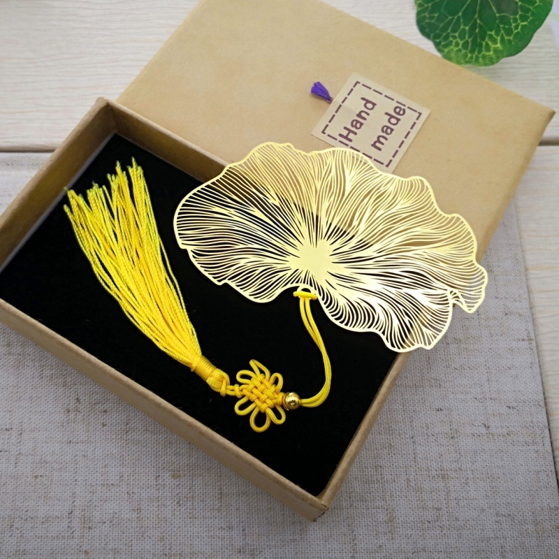 Phụ Kiện Kẹp Sách Hình Lá Sen Phong Cách Trung Hoa