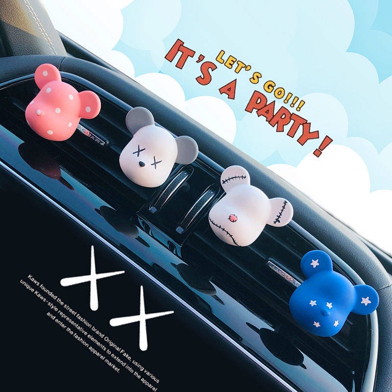 Phụ kiện trang trí khuếch tán tinh dầu/ nước hoa hình gấu dễ thương cho xe hơi