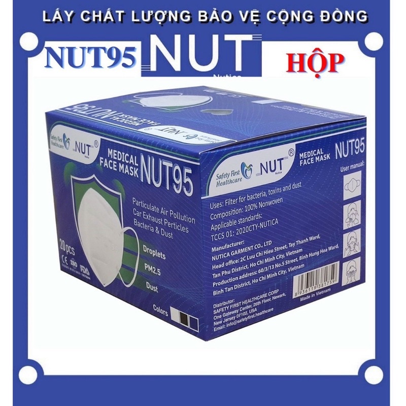 KHẨU TRANG KHÁNG KHUẨN N95 (Sản phẩm có Chứng nhận CE, FDA được sử dụng trong Bệnh viện và Xuất khẩu)