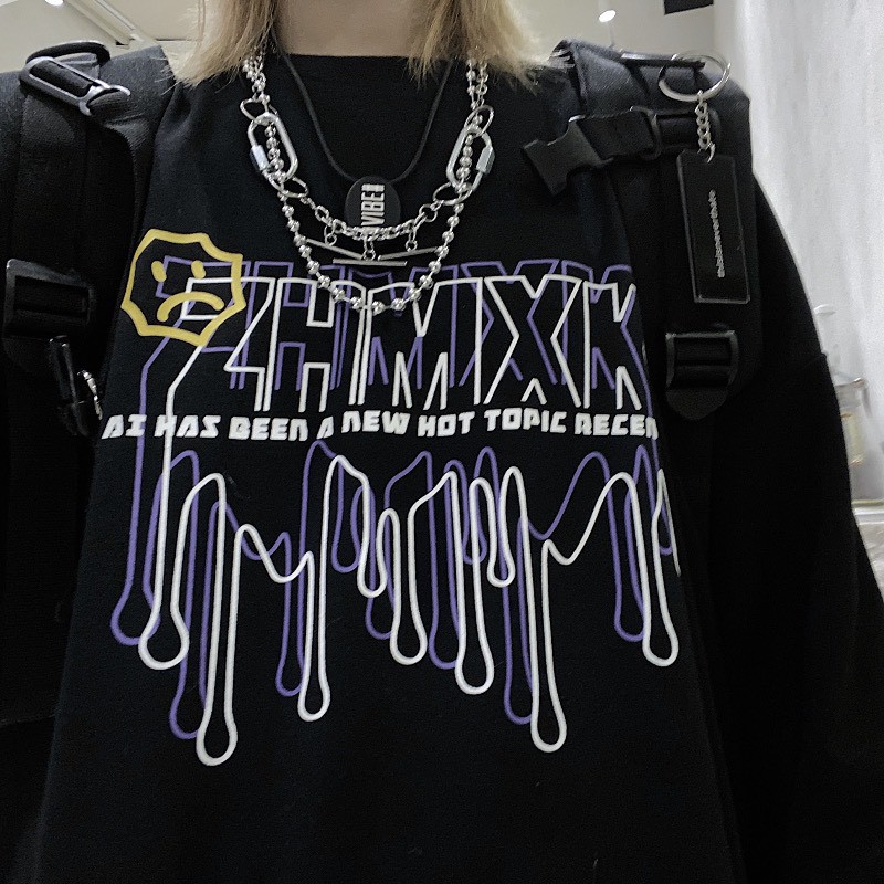 Áo thun tay dài form rộng ZHMXK NEKO.SG, Áo thun Streetwear ulzzang SWT26 NoBrand