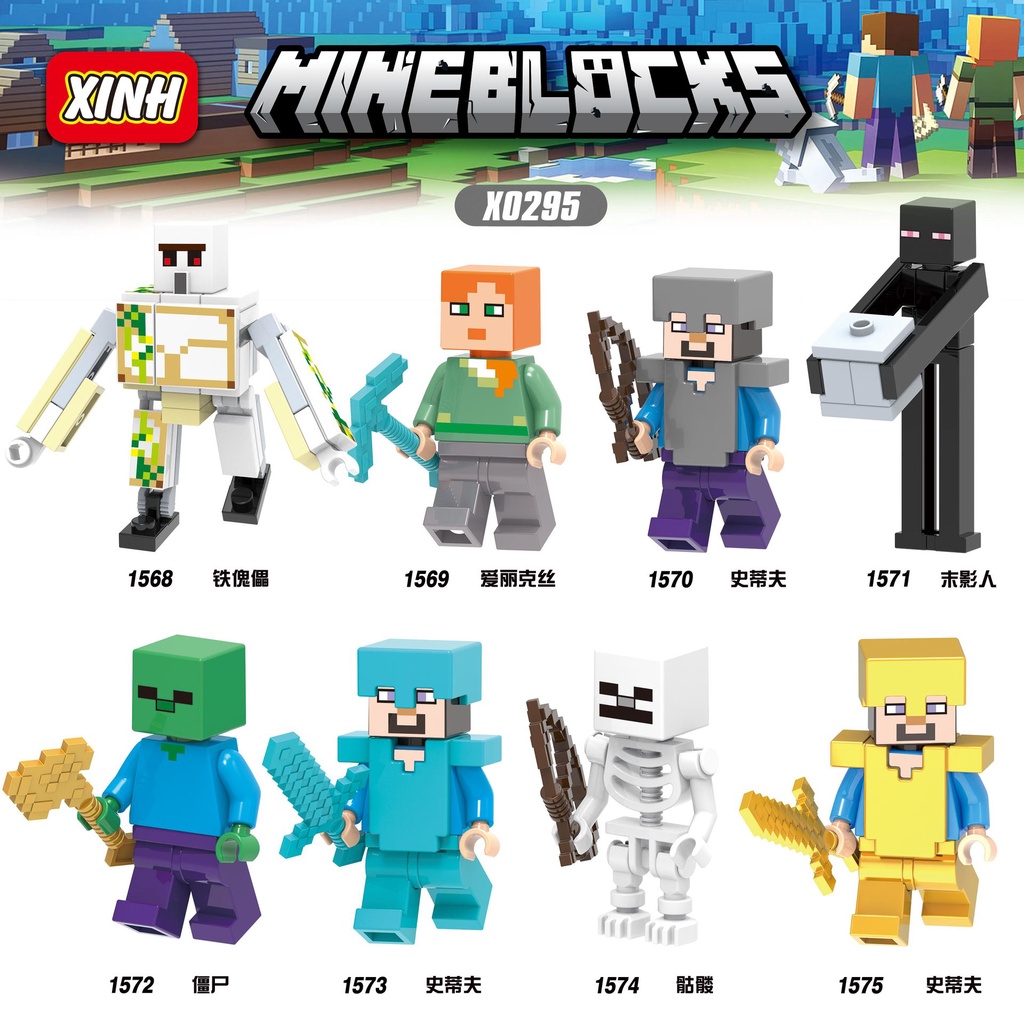Mô Hình Lắp Ráp Minecraft Mini 4.5cm Cho Bé