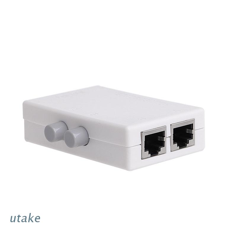 Hộp Công Tắc Mạng Utake Mini 2 Cổng Ab 2 Trong 1 Rj45