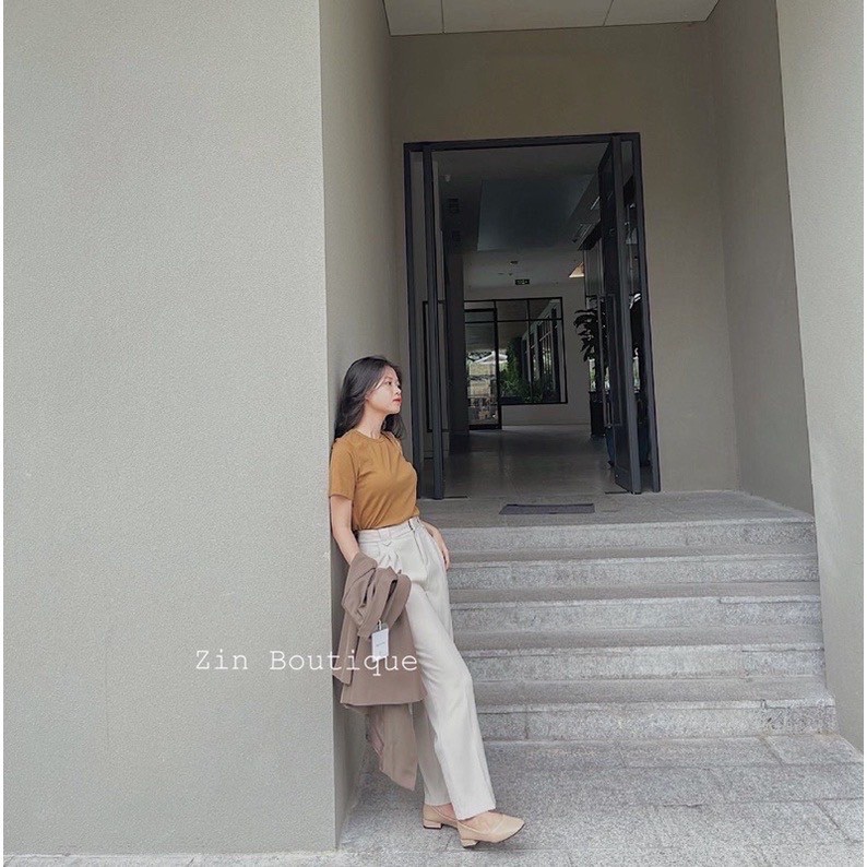Quần vải suông 211 kèm belt, quần công sở Giangkoivnxk