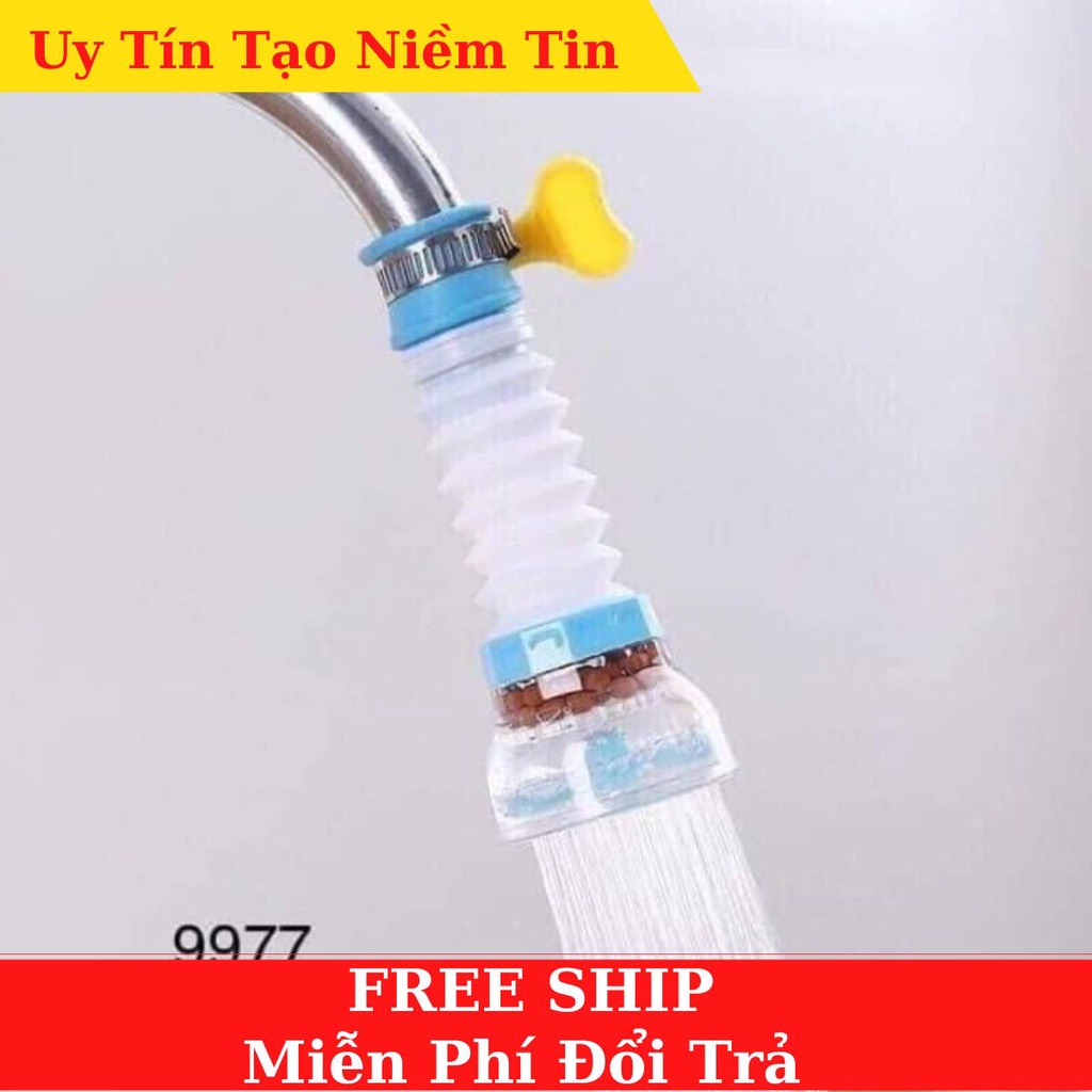 Đầu vòi nước tăng áp xoay 360 thông minh, hạn chế nước bắn