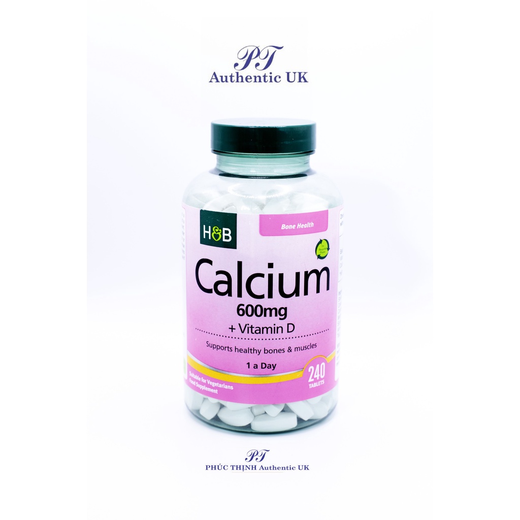 Viên Uống Holland & Barrett Calcium 600mg & Vitamin D 240 Viên