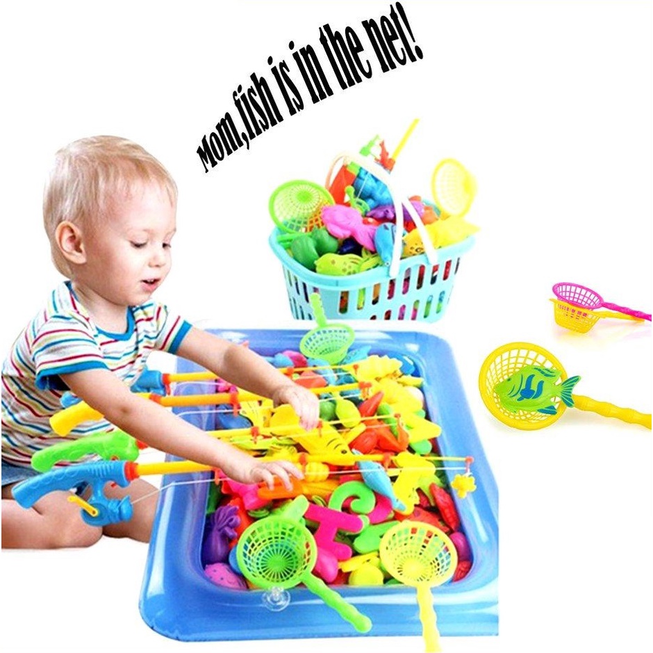 Đồ Chơi Cái Vợt Lưới Câu Cá Bằng Nhựa Nhiều Màu Dễ Thương Thú Vị Cho Bé