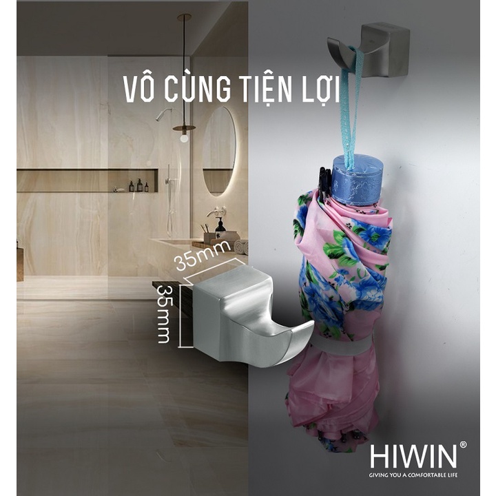Móc treo khăn, quần áo inox 304 mặt mờ HIWIN Y-237