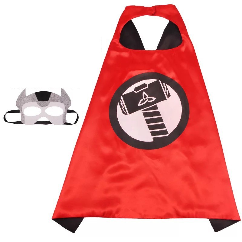 Áo choàng siêu nhân cho bé hóa trang siêu anh hùng kèm mặt nạ che mắt