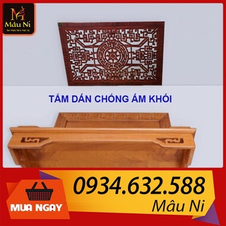 (qc) TẤM DÁN CHỐNG ÁM KHÓI BÀN THỜ, dán lên trần nhà, không phải khoan, 588 nhiều Kích thước - màu nâu gỗ  [tăng tố