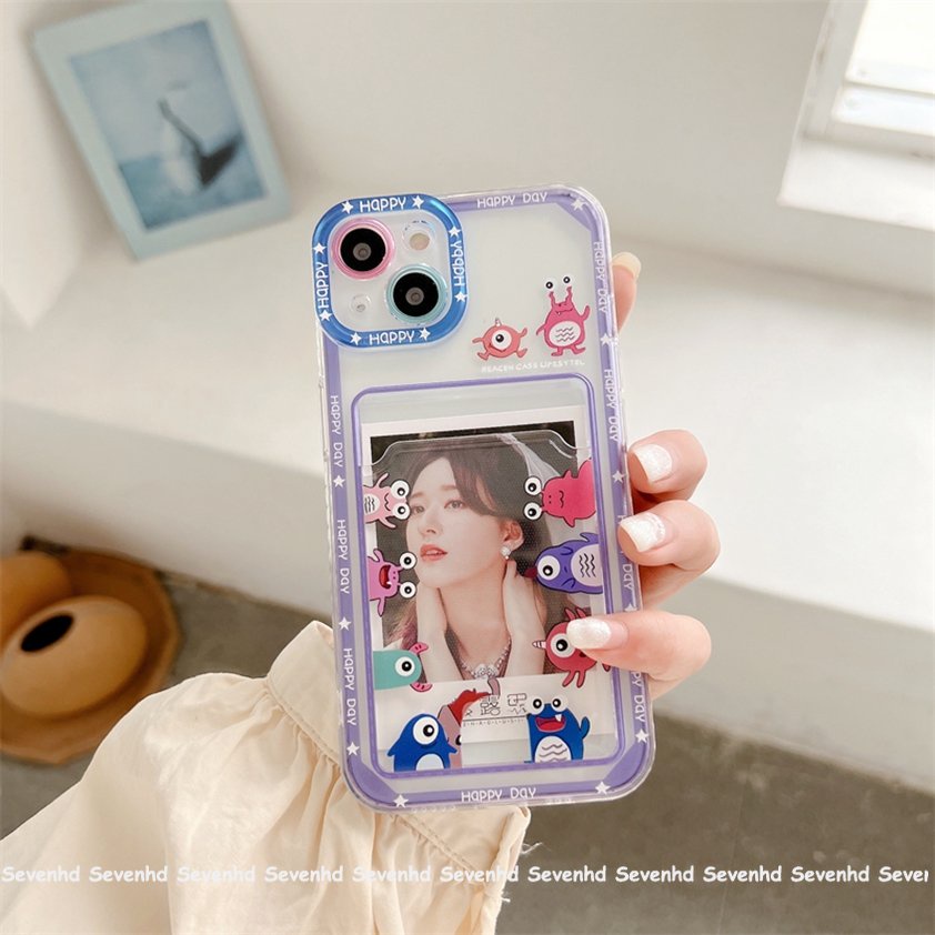 Ốp Điện Thoại Dẻo Trong Suốt Họa Tiết Hoạt Hình One-Eye Cho iPhone 14 13 12 11 Pro Max X XR Xs Max 8 7 6 6s Plus SE 2020