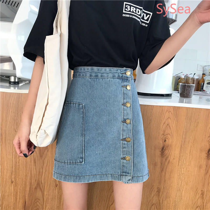 Chân Váy Jeans Dáng Chữ A Phong Cách Hàn Quốc Dành Cho Nữ | BigBuy360 - bigbuy360.vn