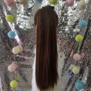 TÓC GIẢ CỘT 💕 FREESHIP 💕💕Tóc cột thẳng 60cm
