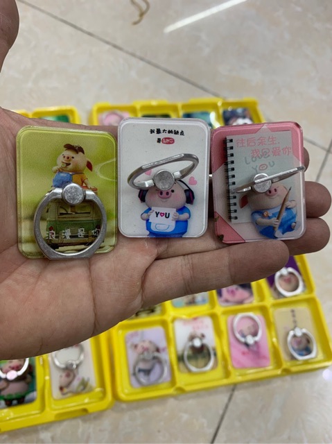 Nhẫn iring dựng điện thoại heo dễ thương, hình shop chọn ngẫu nhiên