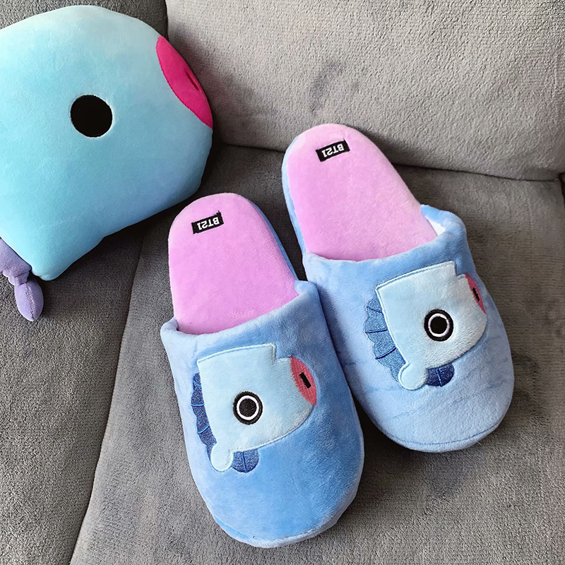 BTS BT21 Dép Bông Mang Trong Nhà Hình Bt21 Dễ Thương