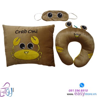 GỐI TỰA LƯNG GỐI CHỮ U VÀ BỊT MẮT HOẠT HÌNH 24