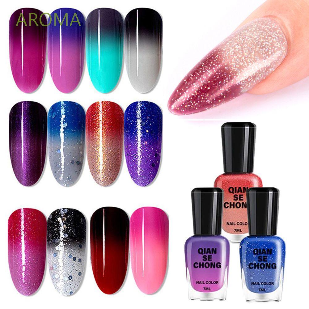 [Hàng mới về] Sơn móng tay đổi màu theo nhiệt độ 7ml quyến rũ sành điệu dành cho nữ