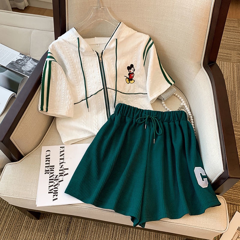 Bộ Đồ cotton Dáng Rộng Thời Trang Mùa Hè Hàn Quốc Mới Cho Nữ