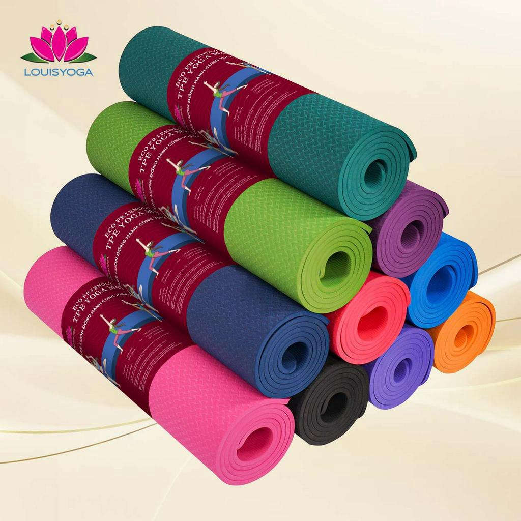 Thảm tập yoga gym định tuyến 10mm chất liệu TPE an toàn khi sử dụng dộ bám cao
