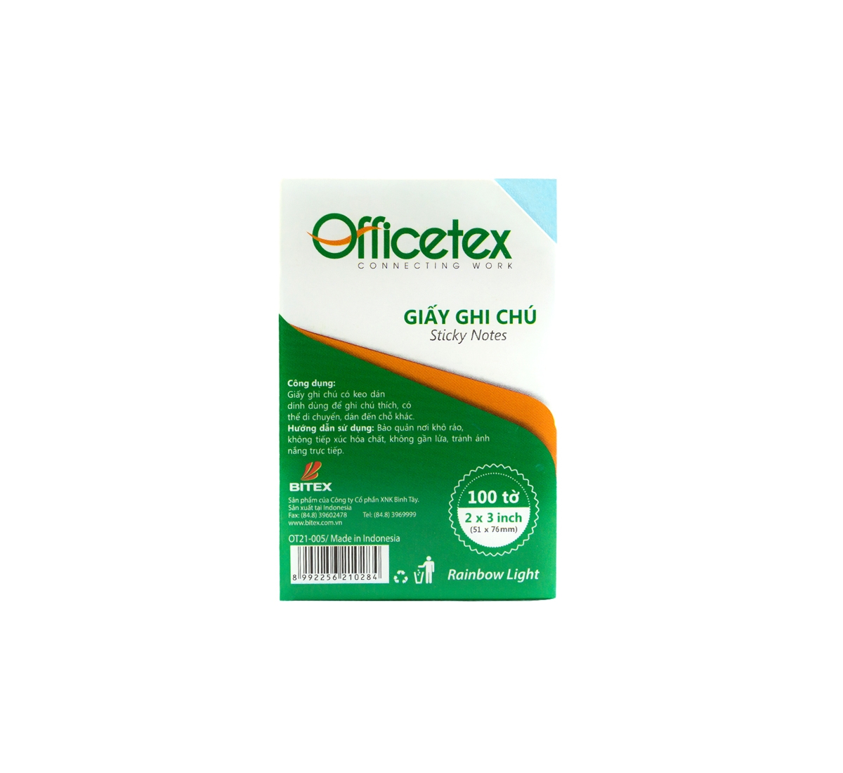 Giấy Ghi Chú Officetex 3X2 OT21-005 Màu Rainbow Light