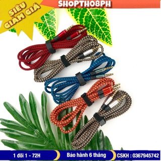 Dây kết nối video/audio/lấy nhạc chuẩn kết nối Jack 3.5, dây dài 1,5m nhiều màu sắc và được bọc dù chống đứt