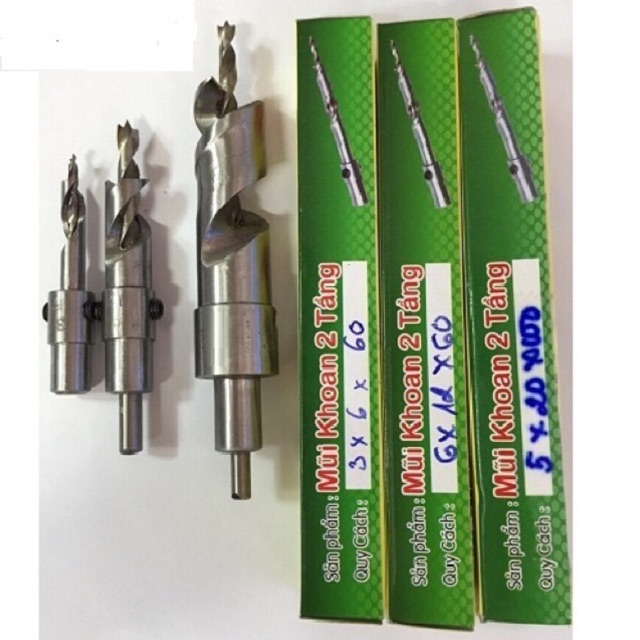 MŨI KHOAN GỖ 2 TẦNG 3 X 6 X 60MM