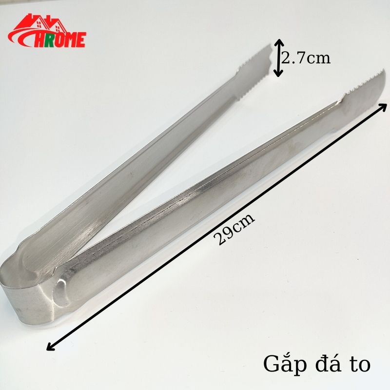 Dụng cụ gắp đá- gắp thức ăn inox bền đẹp