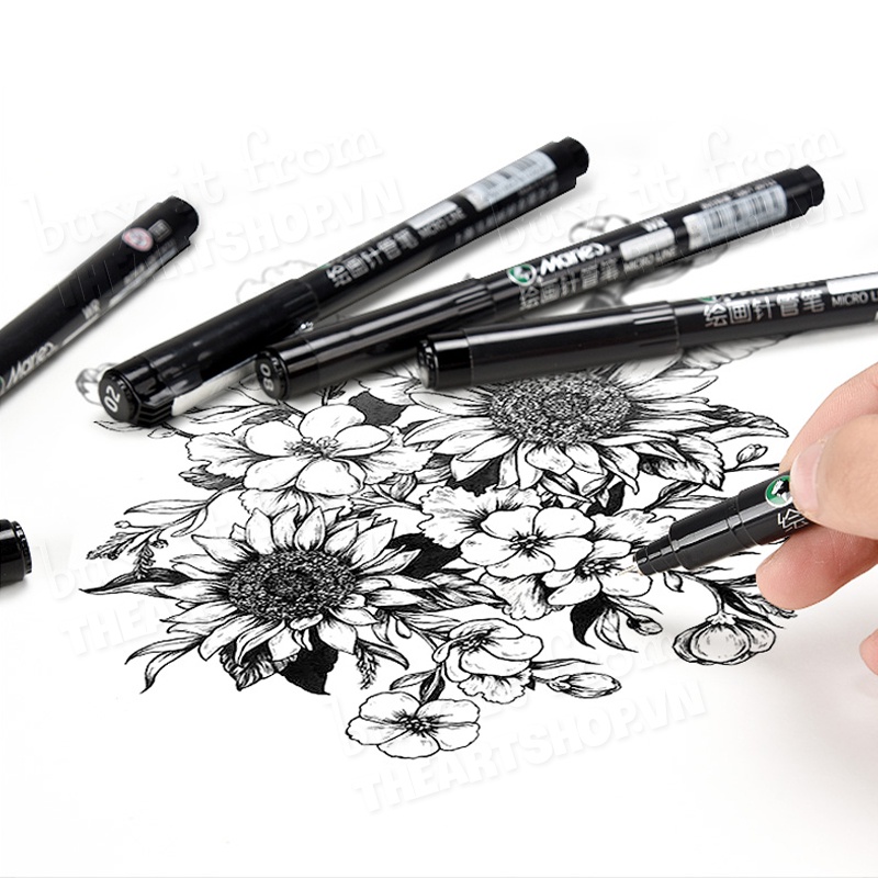 Bút line đi nét chuyên nghiệp Marie's Micro Line, kháng nước và cồn THEARTSHOP
