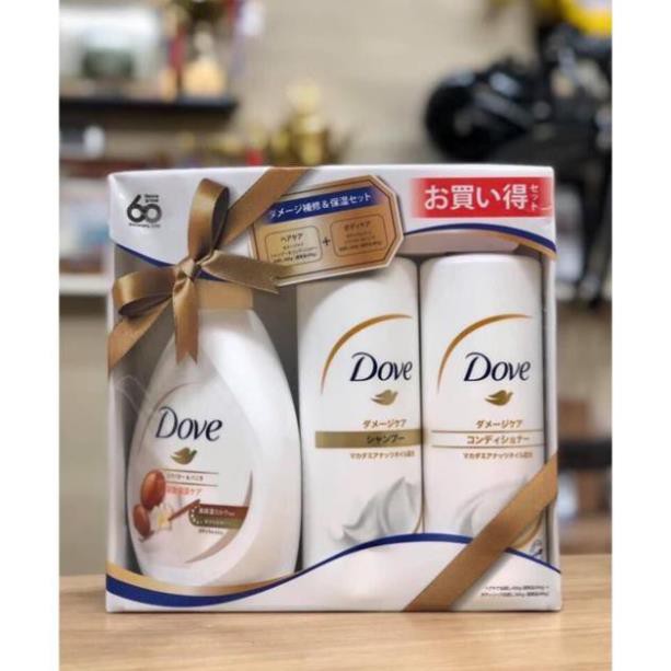 Bộ dầu gội xả tắm DOVE Set 3 Nhật Bản (PSB-MART)