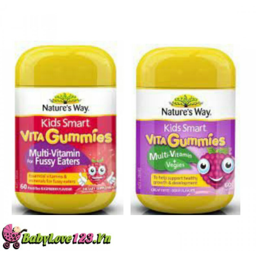 KẸO DẺO BỔ SUNG RAU CỦ VÀ VITAMIN TỔNG HỢP CHO BÉ - NATURE WAY MULTI GUMMIES 60 VIÊN date 2023