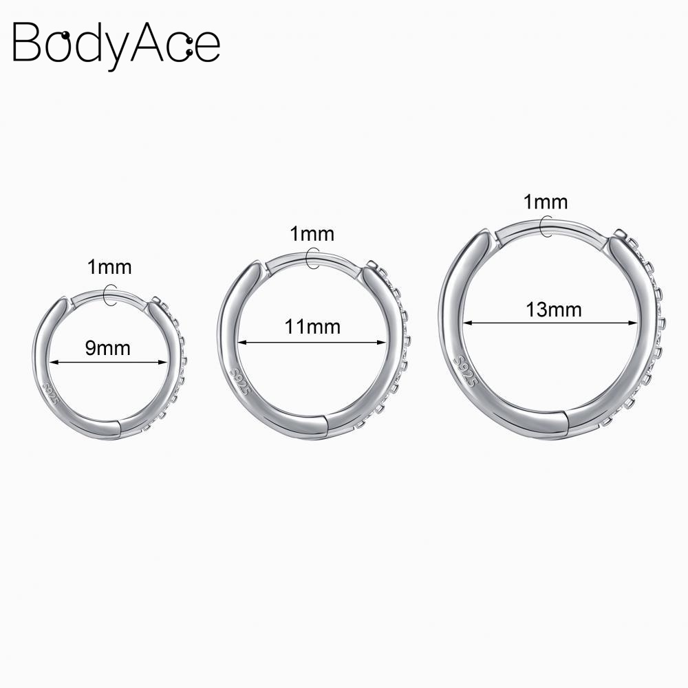 1 Đôi Khuyên Tai Tròn Mạ Bạc 925 Đính Đá Thời Trang Cho Nữ