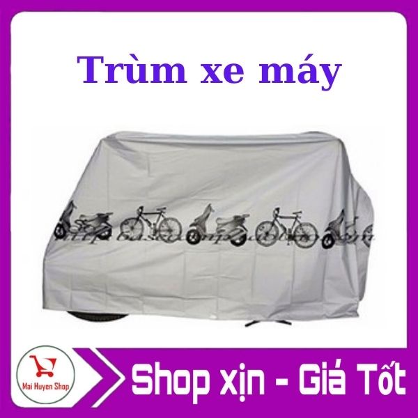 Áo trùm xe máy Loại dày mẫu hoa văn giá rẻ chất lượng.