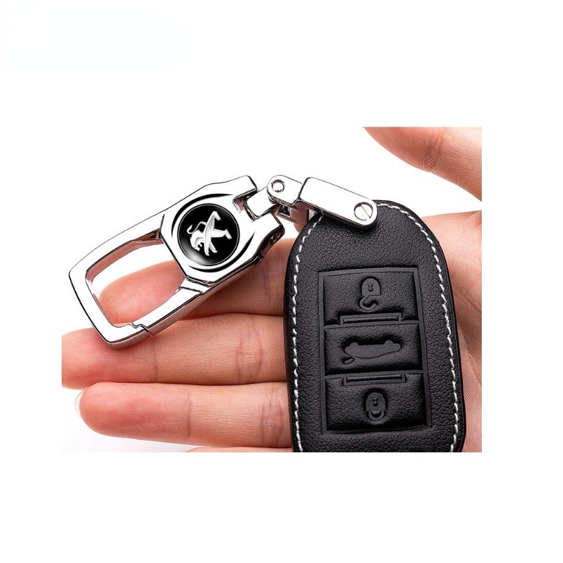 Vỏ Da Bảo Vệ Chìa Khóa Xe Hơi Peugeot 2008,3008,5008 Ốp