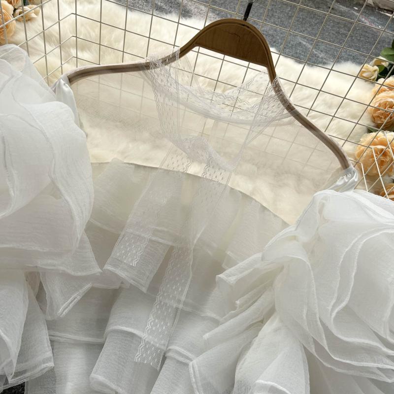 Áo ren trắng tiểu thư hàng thiết kế cao cấp   040722