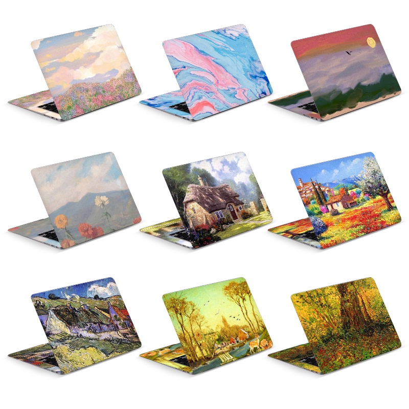 Miếng Dán Trang Trí Laptop Hình Phong Cảnh Sơn Dầu Cho 11 / 12 / 13 / 14 / 15 / 17 Inch
