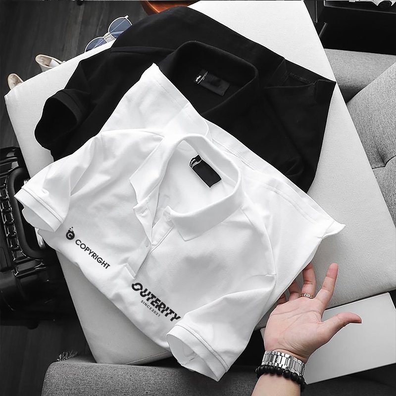 Áo Polo OUTERITY, Full Size Nam Nữ, áo thun có cổ trắng, đen, cổ trụ Unisex chất Thun Cá Sấu Poly Thái KKimshop