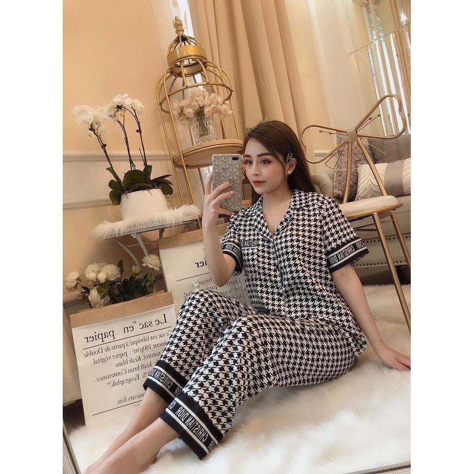 Set Đồ Bộ Pizama Nữ - Bộ Pijama Mặc Nhà HotGirl Siêu Sang Form Đẹp Chuẩn Shop - Kèm Hình Thật TN | BigBuy360 - bigbuy360.vn