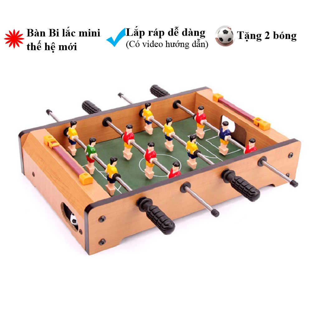 Bàn bi lắc mini bằng gỗ cao cấp bảo hành 6 tháng tặng ngay 2 bóng kích thước: 34.5x22.5x7 cm