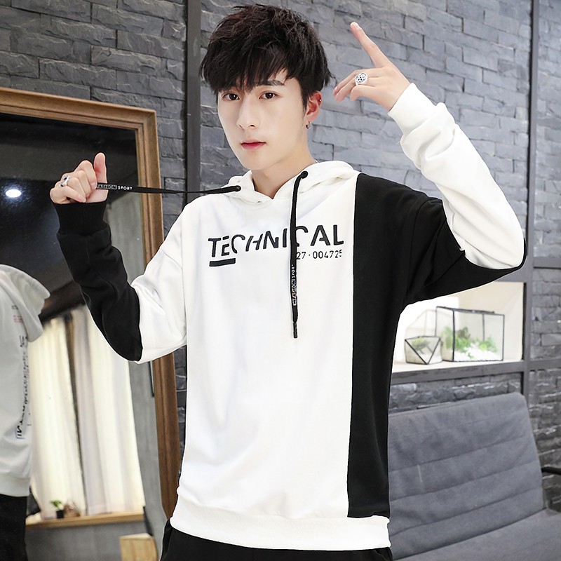 Áo Hoodie Nỉ Nam Dài Tay Có Mũ TECHNICAL Phối Màu Thời Trang Zenkonam MEN TOP 196 W (trắng)