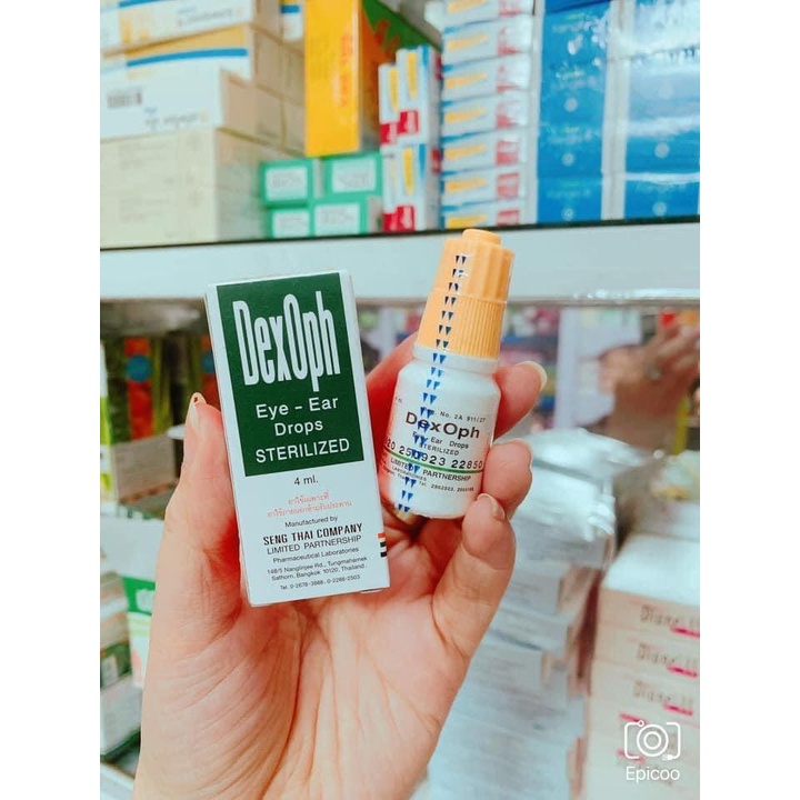 Nước Nhỏ Mắt Dexoph Dành Cho Người Đỏ Mắt , Ngứa Mắt - Dexoph Eye Ear Drops Sterilized 4mL