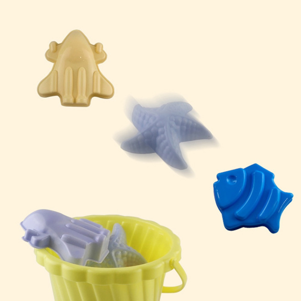 Bộ 6 Món Đồ Chơi Gồm Xô Và Xẻng Xúc Cát Dành Cho Trẻ Em Chơi Trên Bãi Biển