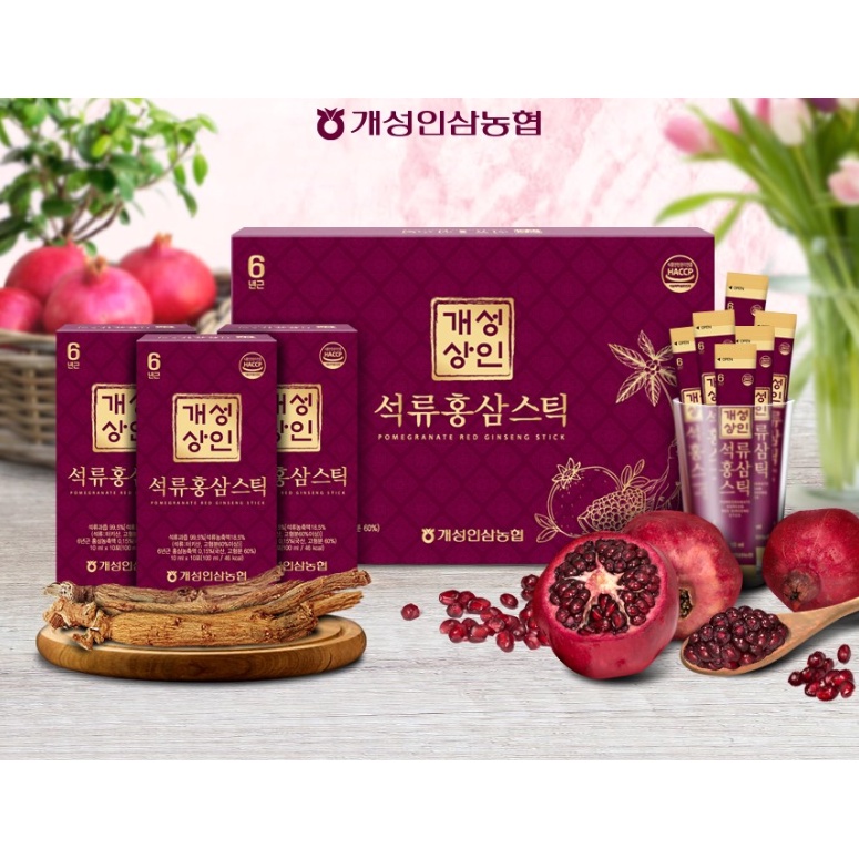 Hộp nước hồng sâm lựu đỏ Gaeseong Gangin Pomegranate Red Ginseng Stick