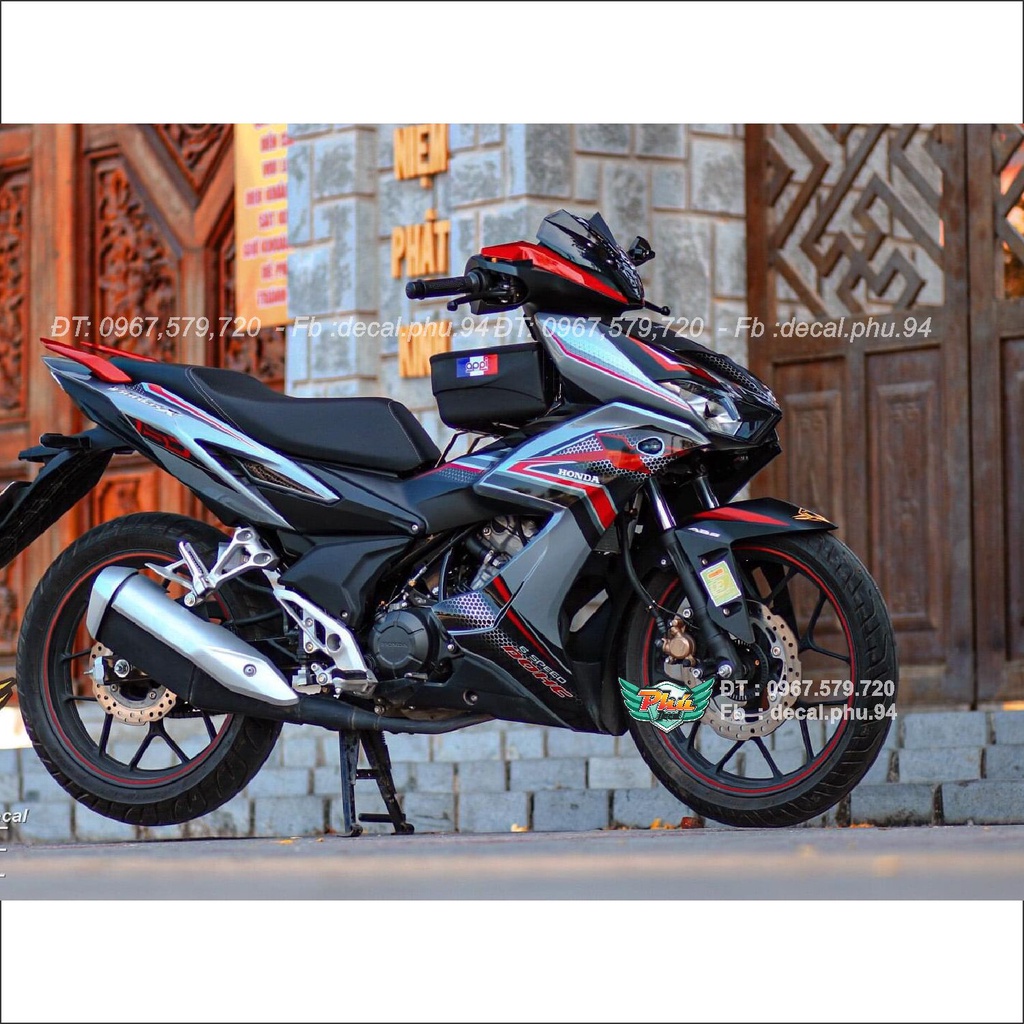 Tem rời xe Winner X bạc đen (A)