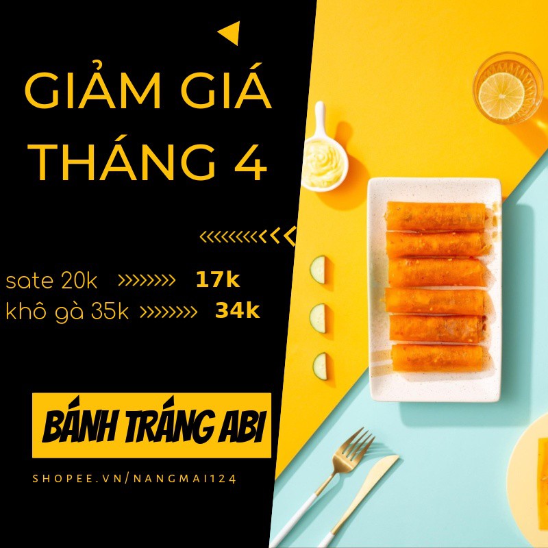 DA HEO LẮC SỐT ABI GIÒN RỤM KÈM CHẤM ❤FREESHIP❤BÁNH TRÁNG ABI